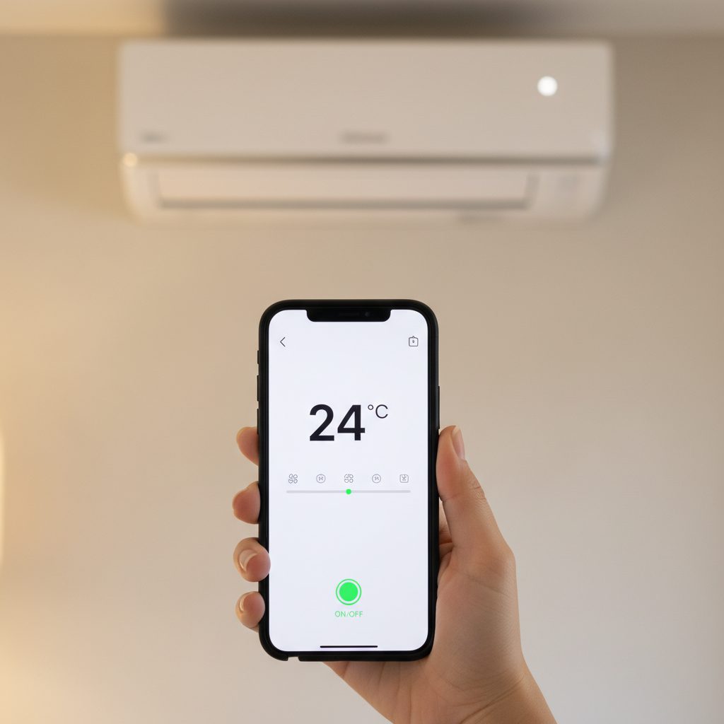 Aircond Toshiba dikawal melalui aplikasi telefon pintar